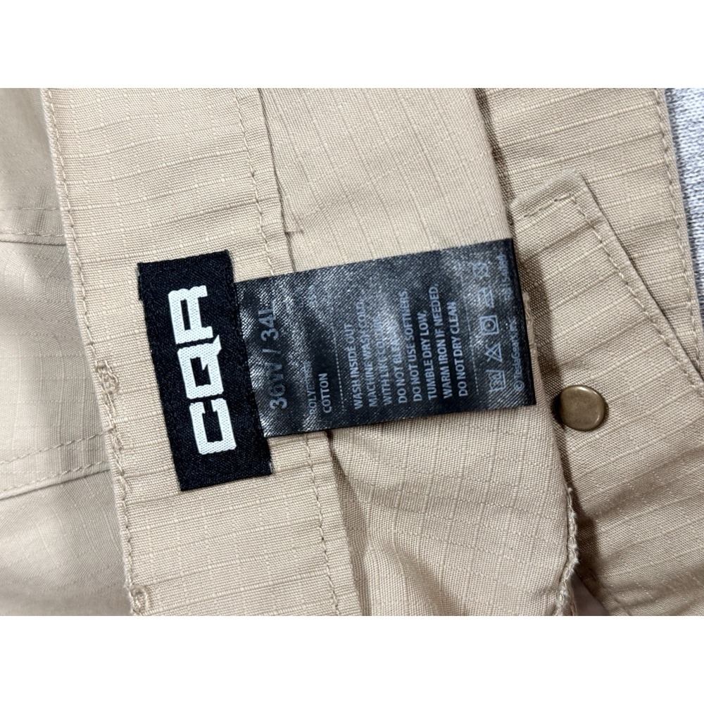 CQR Tactical Cargo Pants Men's 30x34 Khaki Ripstop Utility Hiking Workwear - Picture 3 of 7